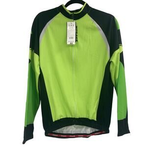 Wosawe Like Green Long Sleeve Cycling Jersey Mens Large NEW